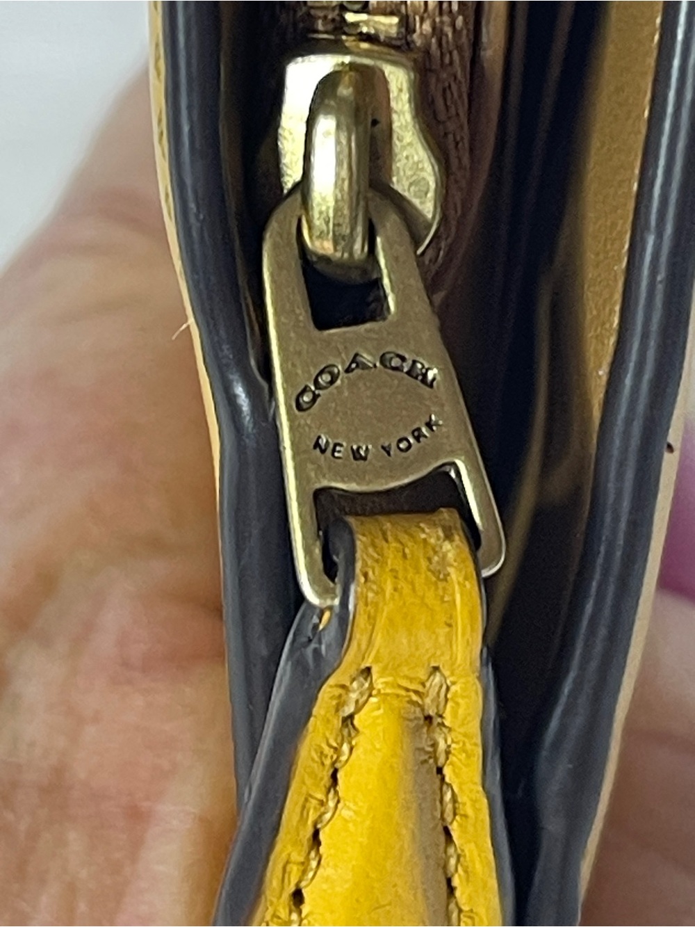 Coach Yellow Mustard Continental Zip Wallet - Picture 12 of 12